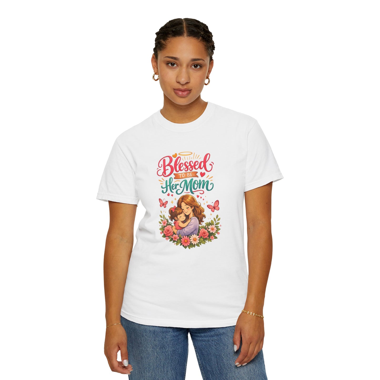 Blessed to Be Her Mom T-Shirt — Mother Daughter Floral Mother's Day Tee
