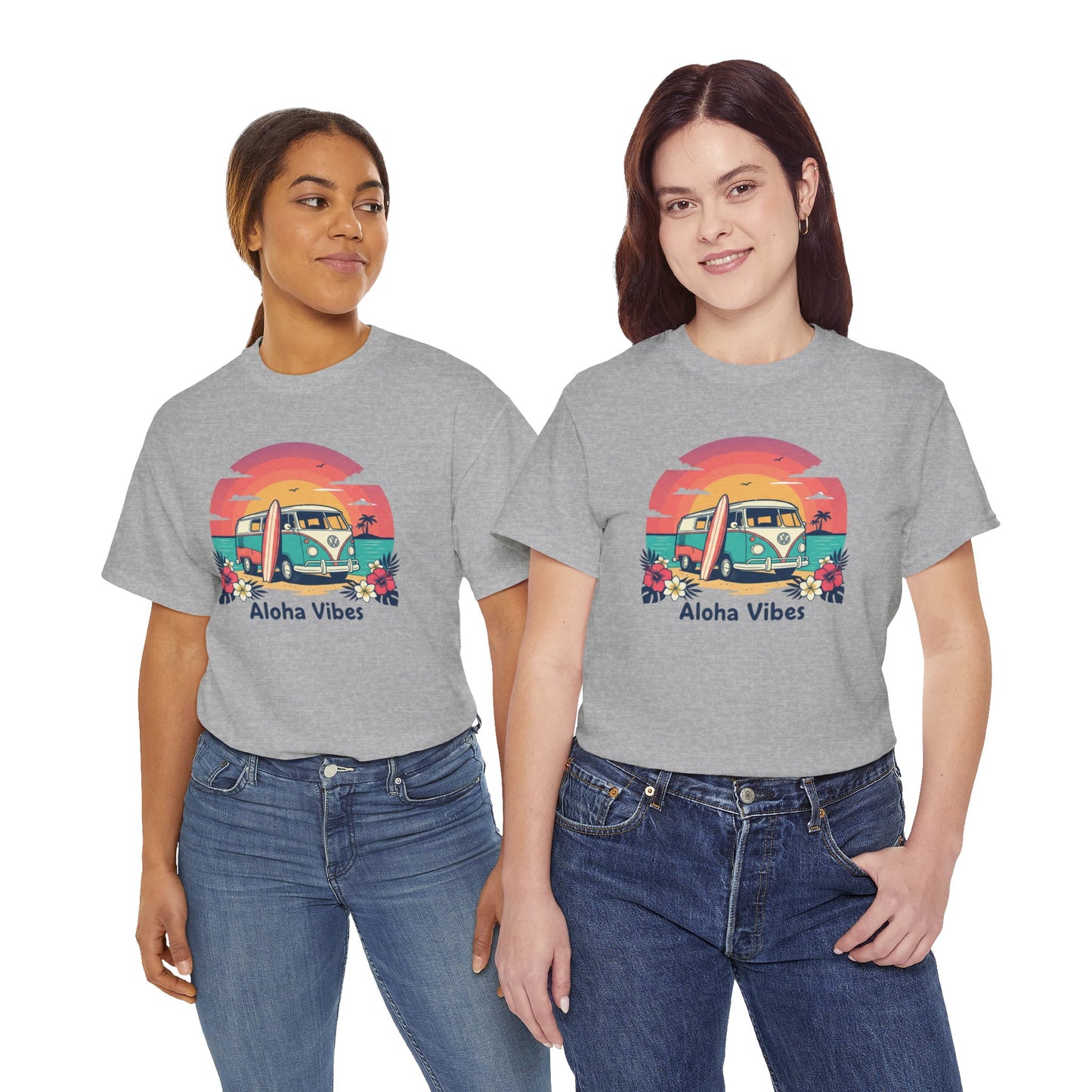 Aloha Vibes Tee — Retro Surf Van Graphic T-Shirt