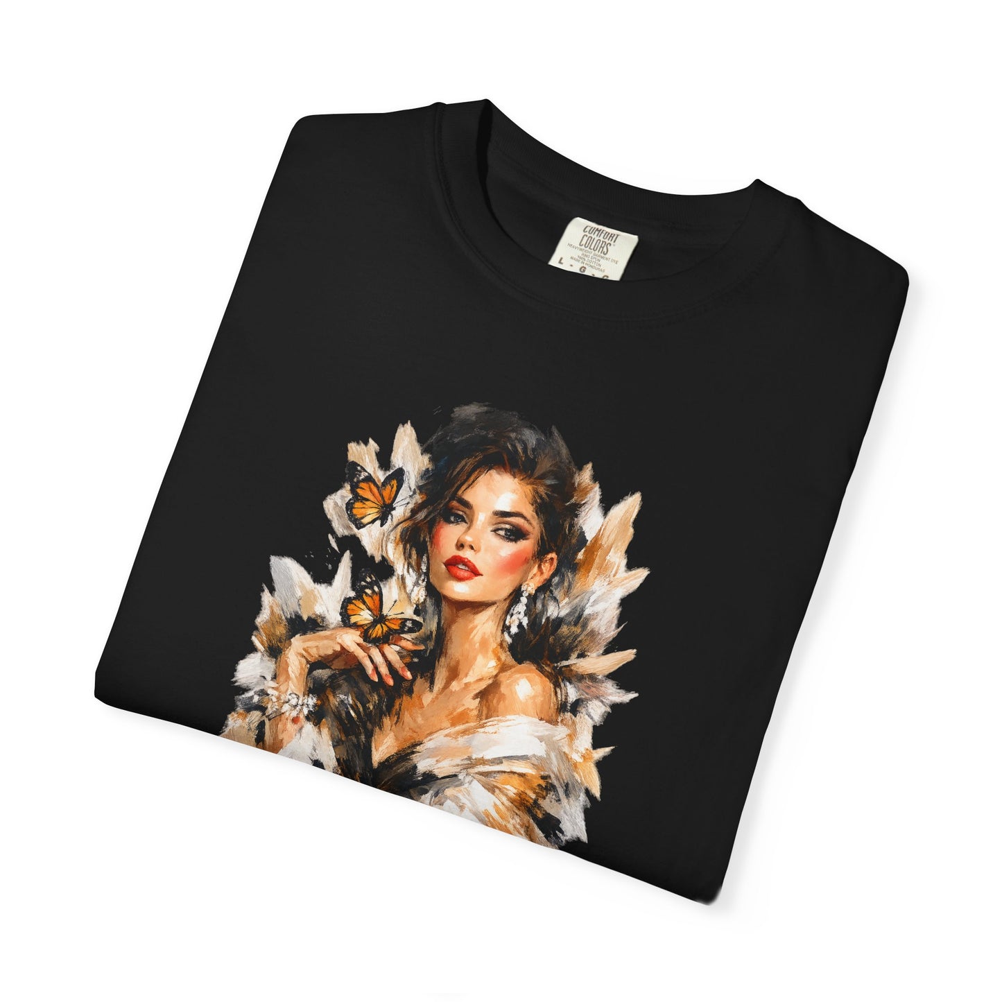 Soft Power Graphic T-Shirt — Empowered Woman Portrait Tee
