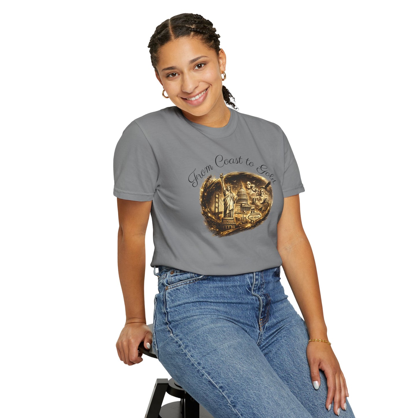 T-Shirt — 'From Coast to Cackle' Vintage Beach Scene Graphic Tee