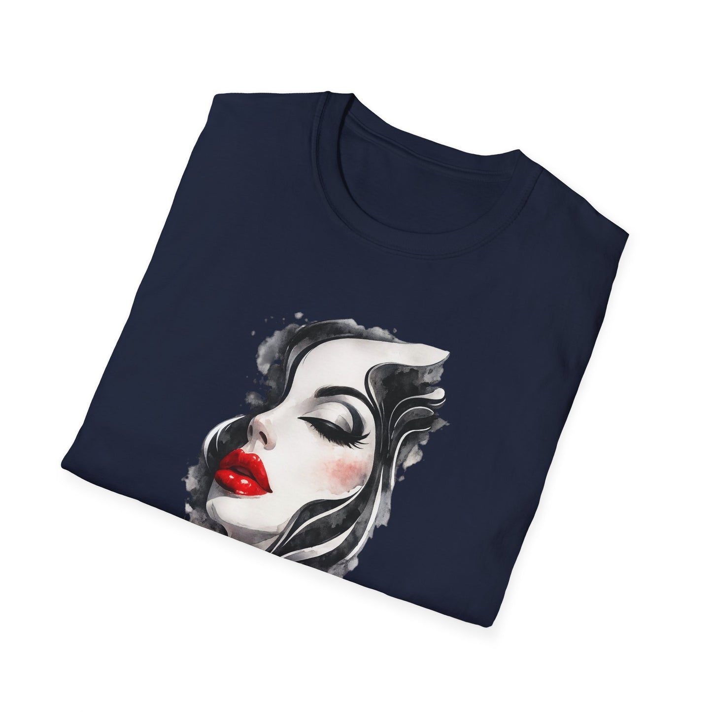 Fashion T-Shirt — Female Close-Up Portrait Graphic Tee
