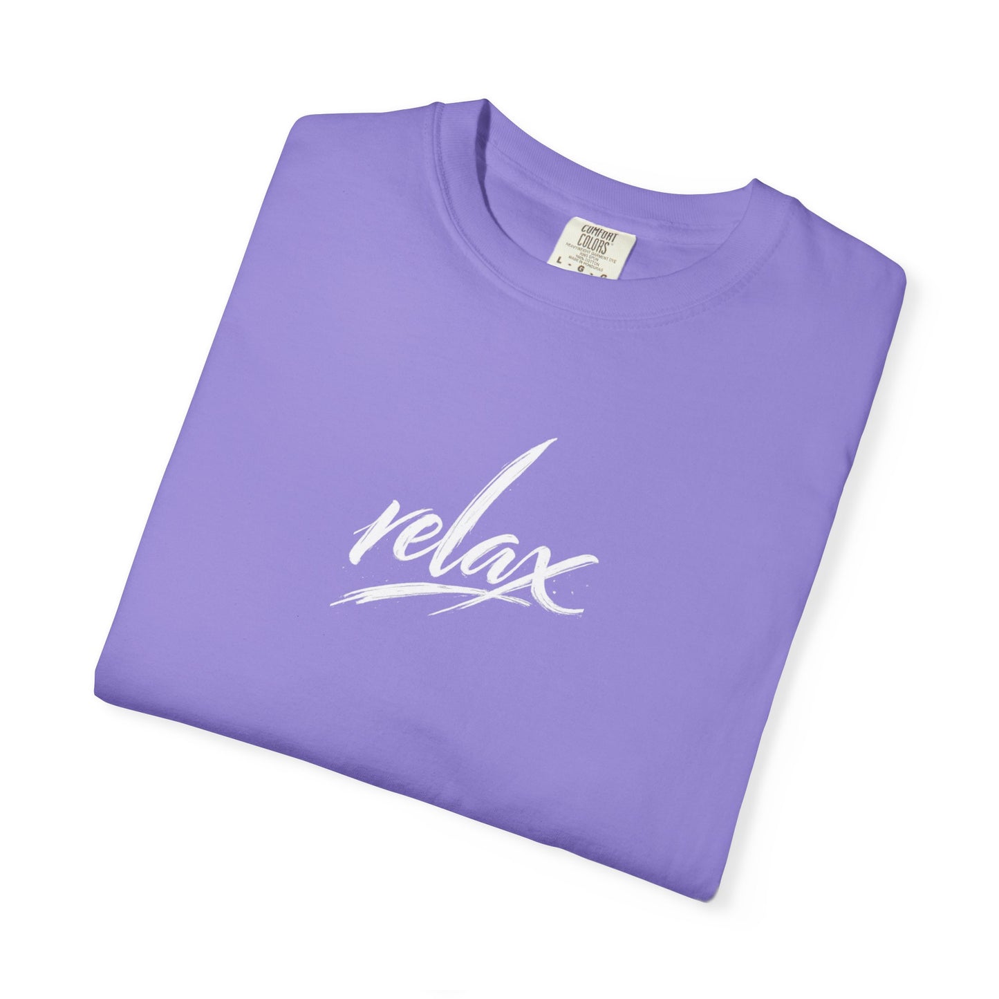 Relax Classic Garment-Dyed T-Shirt — Minimal White Crew Tee
