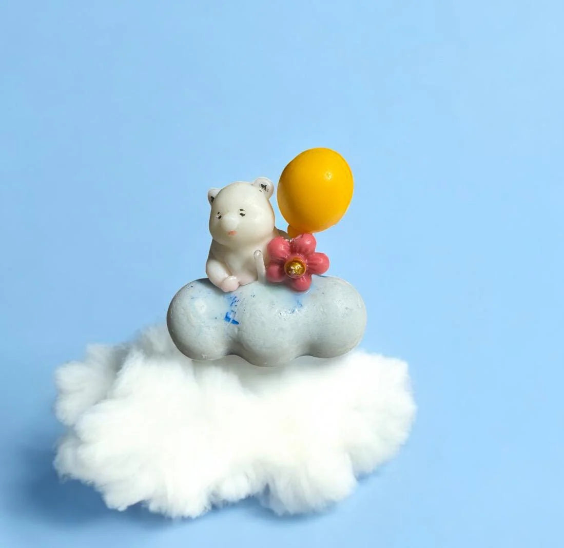Baby shower candle| Teddy Bear on cloud Candle Fave: Baby Shower unscathed Candles