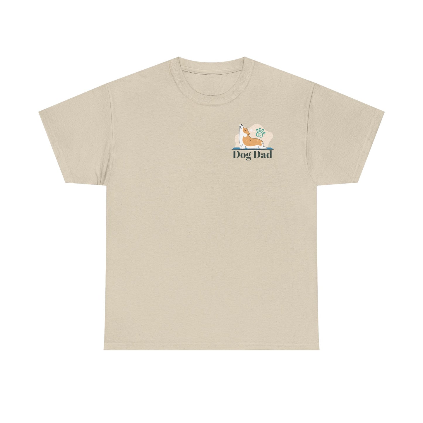 Dog Dad T-Shirt — Cute Sleeping Dog Chest Print, Gift for Dog Lovers