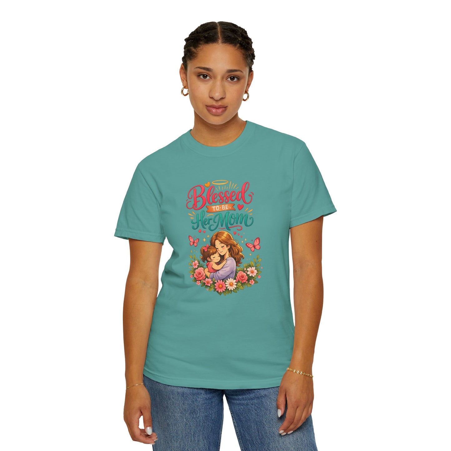 Blessed to Be Her Mom T-Shirt — Mother Daughter Floral Mother's Day Tee