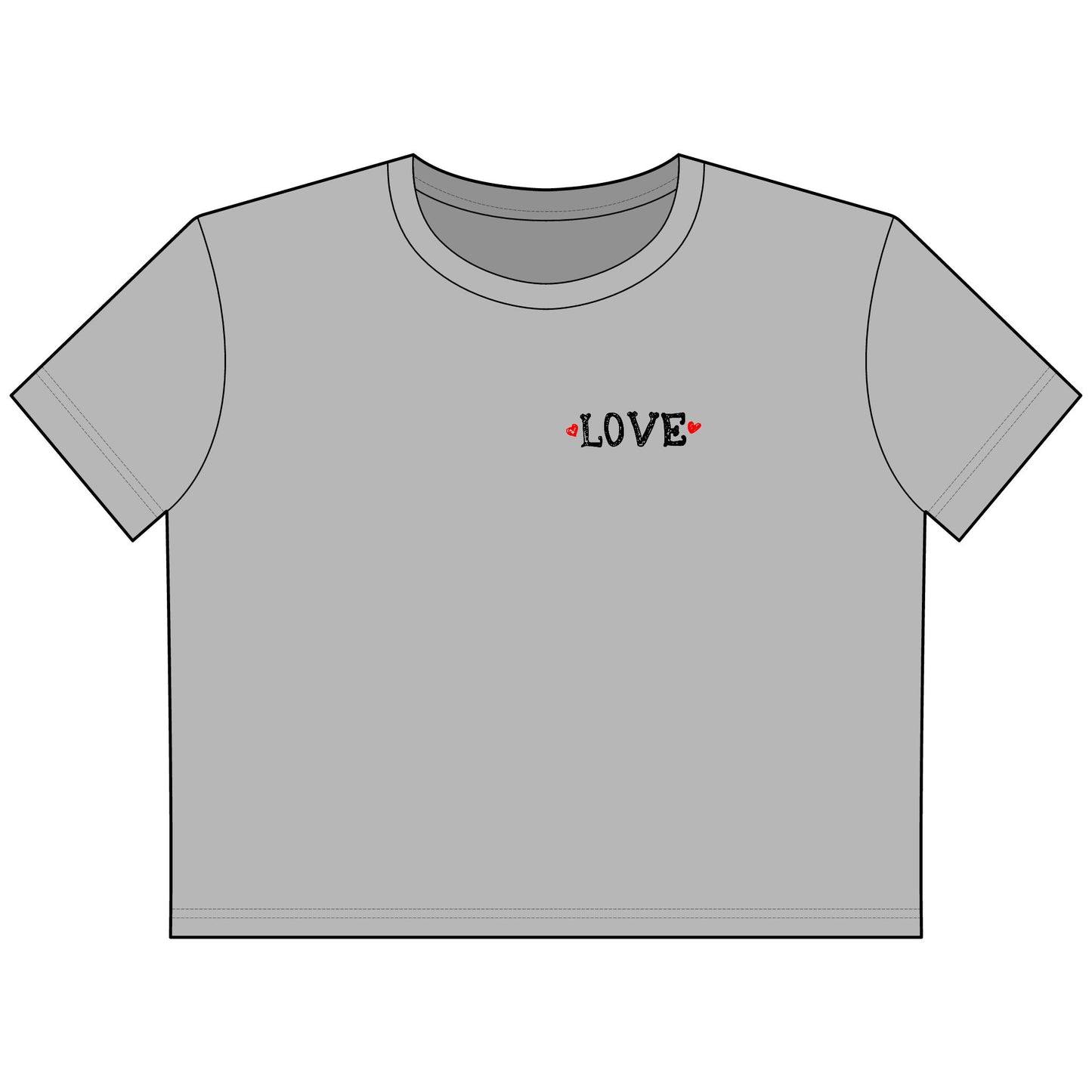 Love Cropped Tee — Women's Boxy Love Graphic