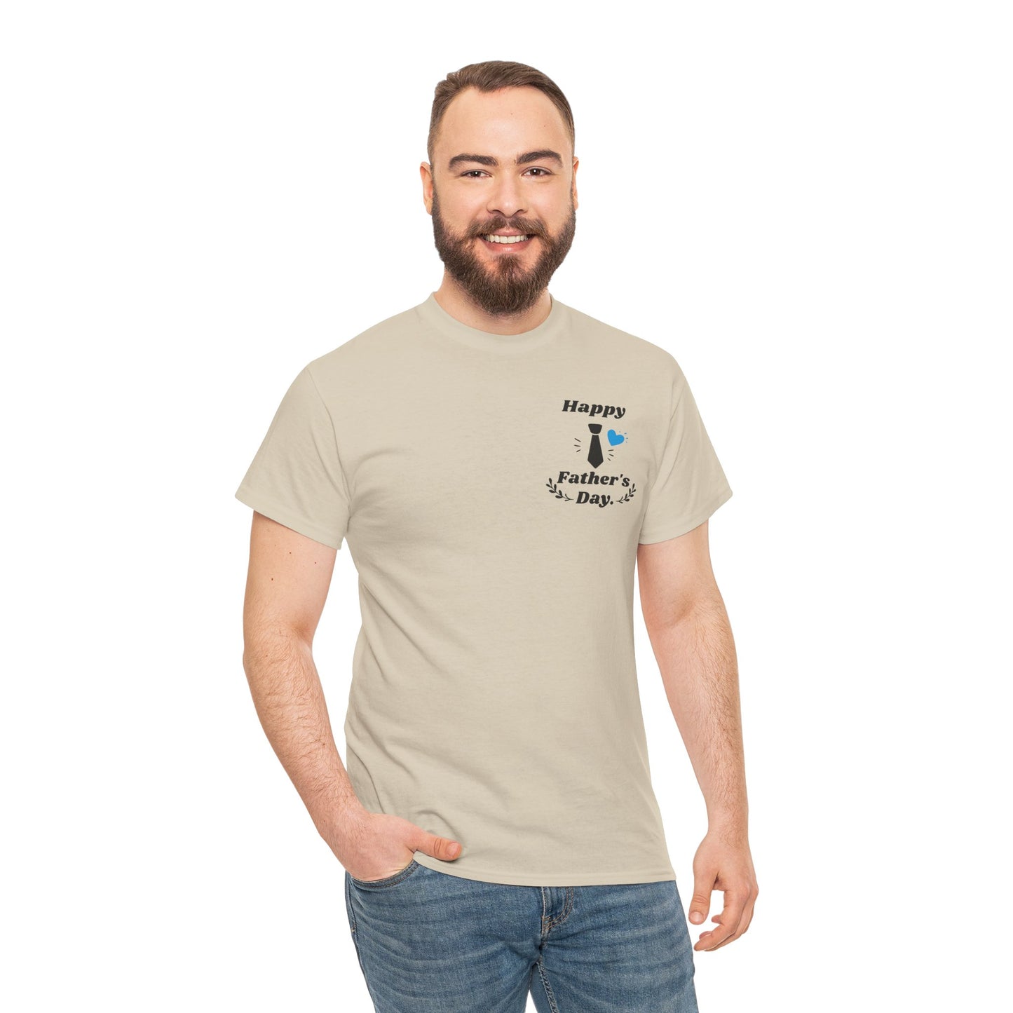 Father’s Day Tee - Happy Father’s Day Tie & Hearts Design