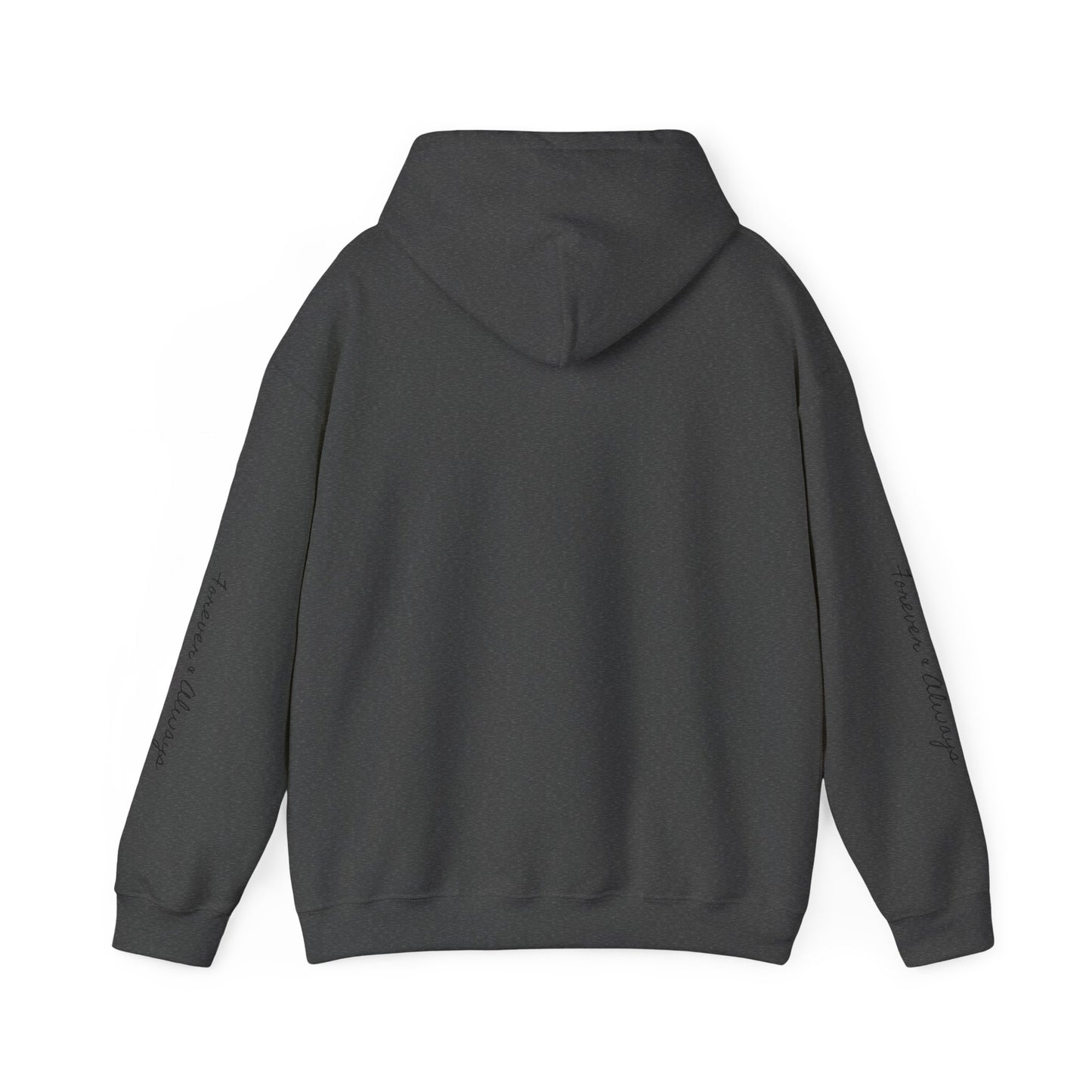 Hoodie - 'Love Forever & Always' Heart Script Pullover