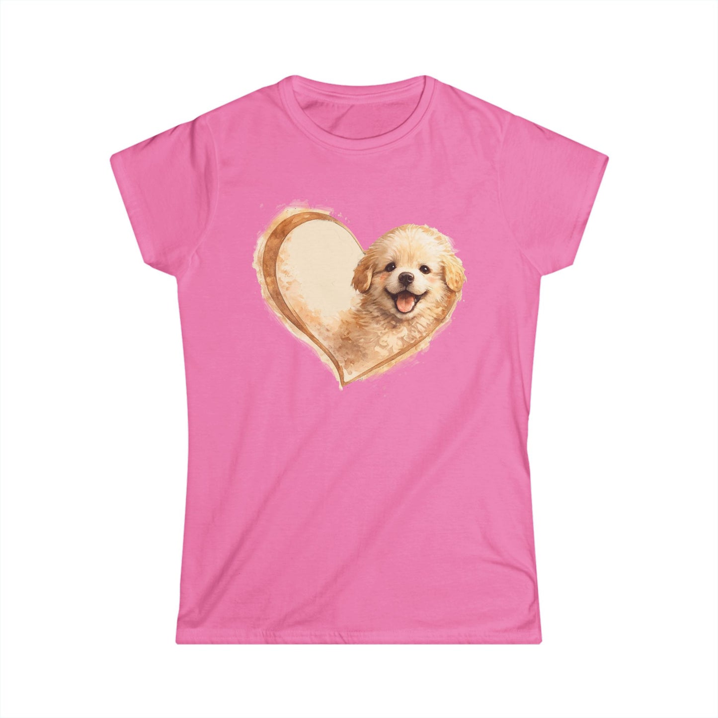 Cute Doggy in Heart Women's Tee — Adorable Dog Lover Graphic Shirt