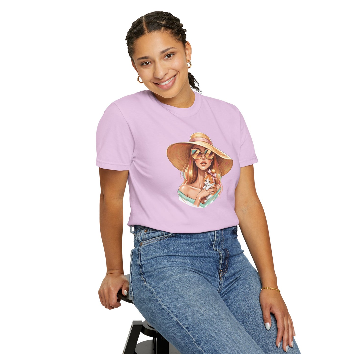 Fashion Icon Hugging Cat T-Shirt
