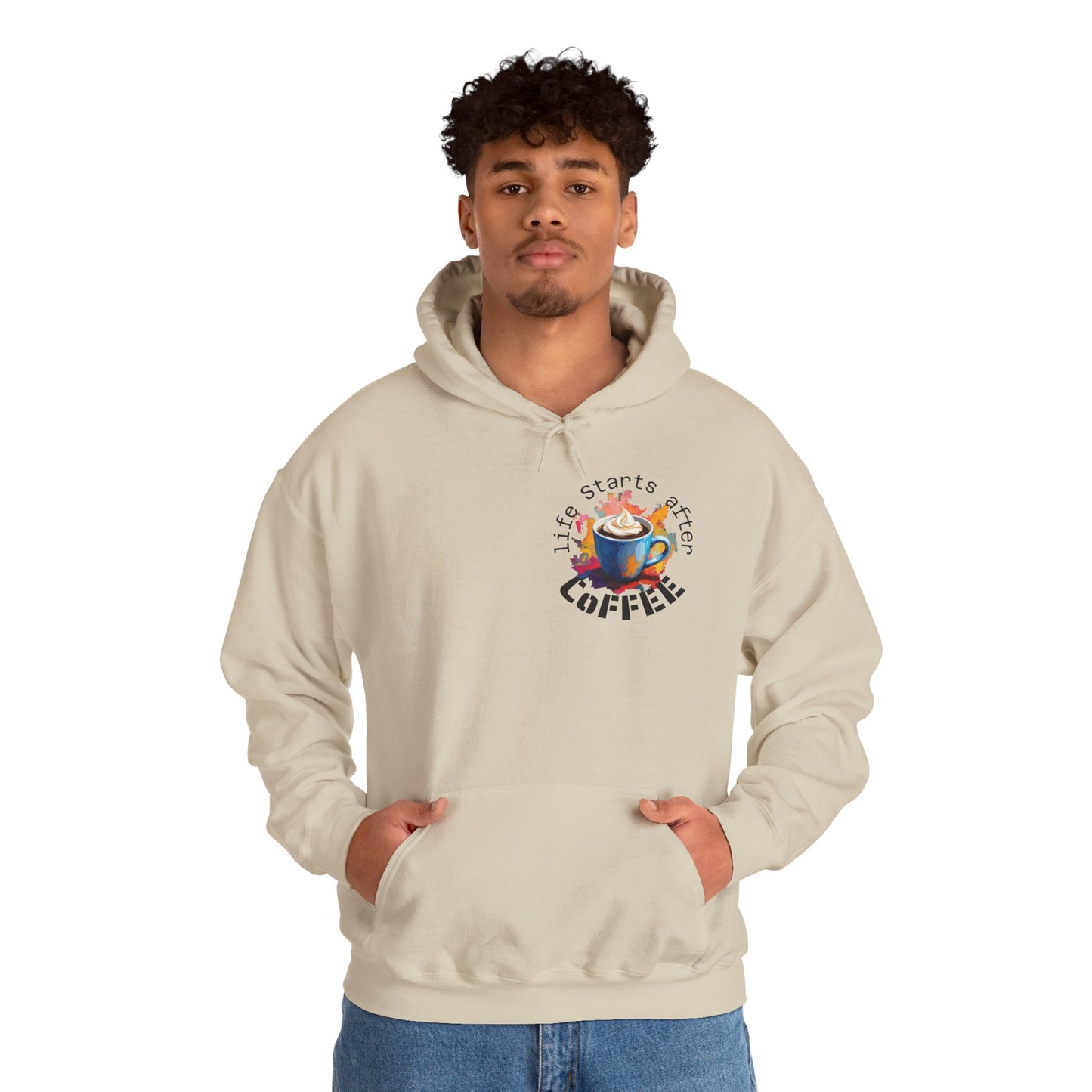 Coffee Hoodie — "Life Starts After Coffee"  Graphic Pullover