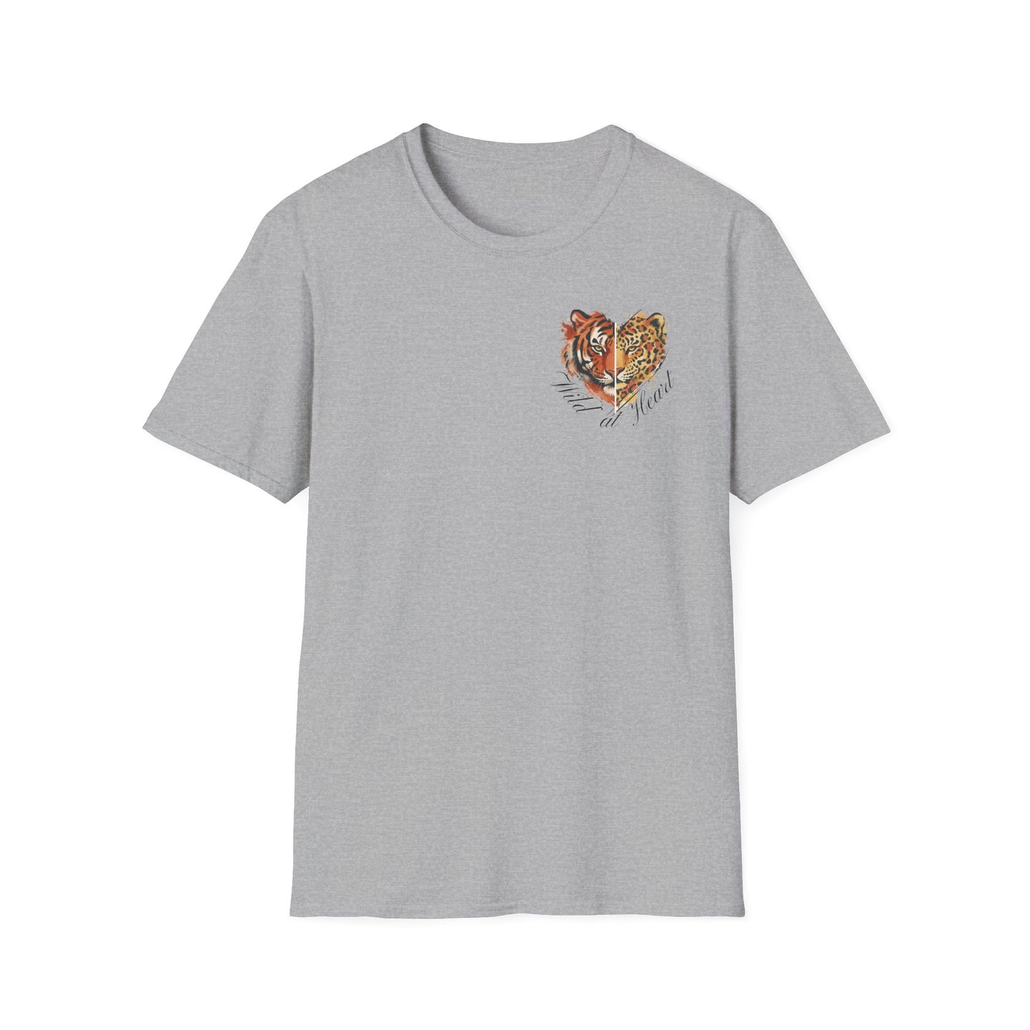 Wild at Heart T-Shirt — Watercolor Leopard Heart Graphic Tee