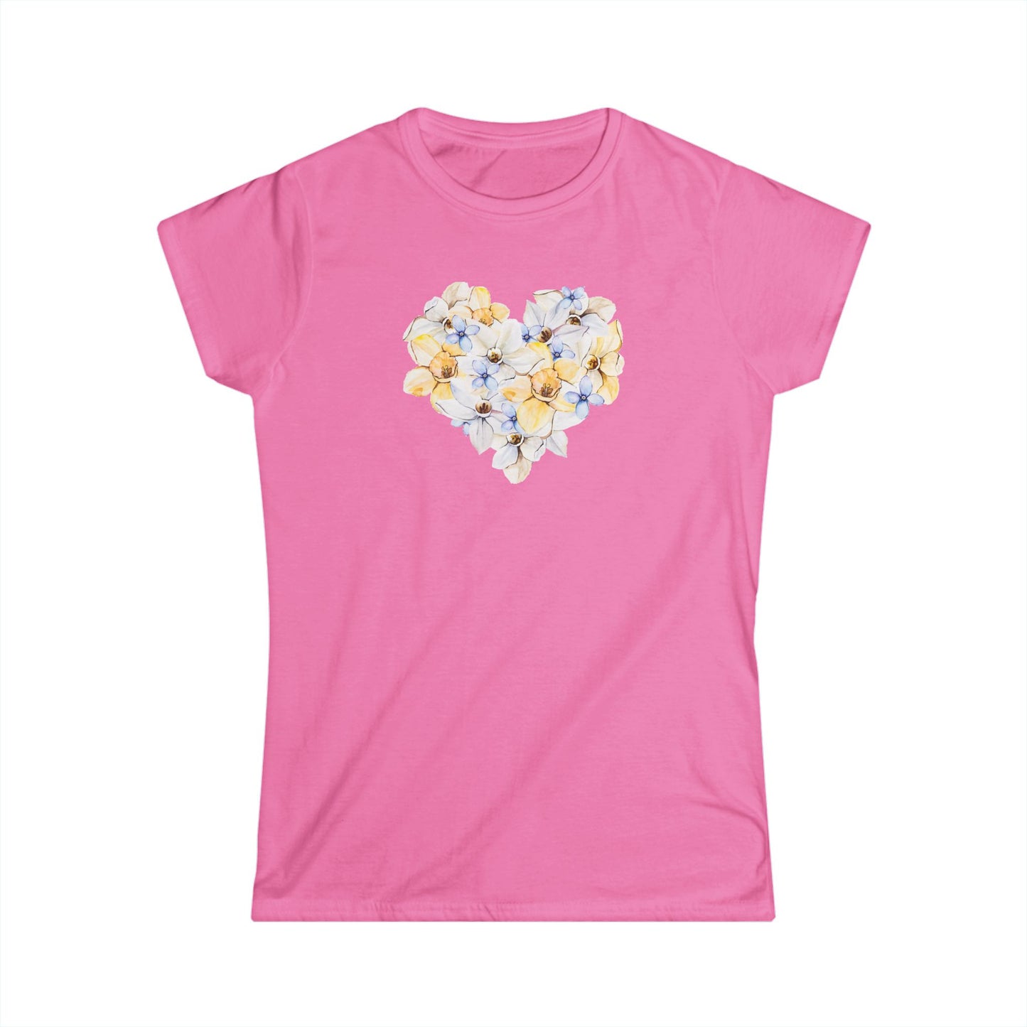 Floral Heart Women's Tee — Romantic Flower Heart Graphic Shirt