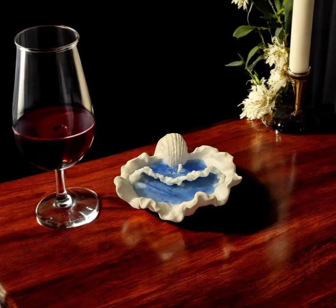 Beeswax Sea Candle: 3D Ocean Design, Eco-Friendly Home Decor MehrArt collections