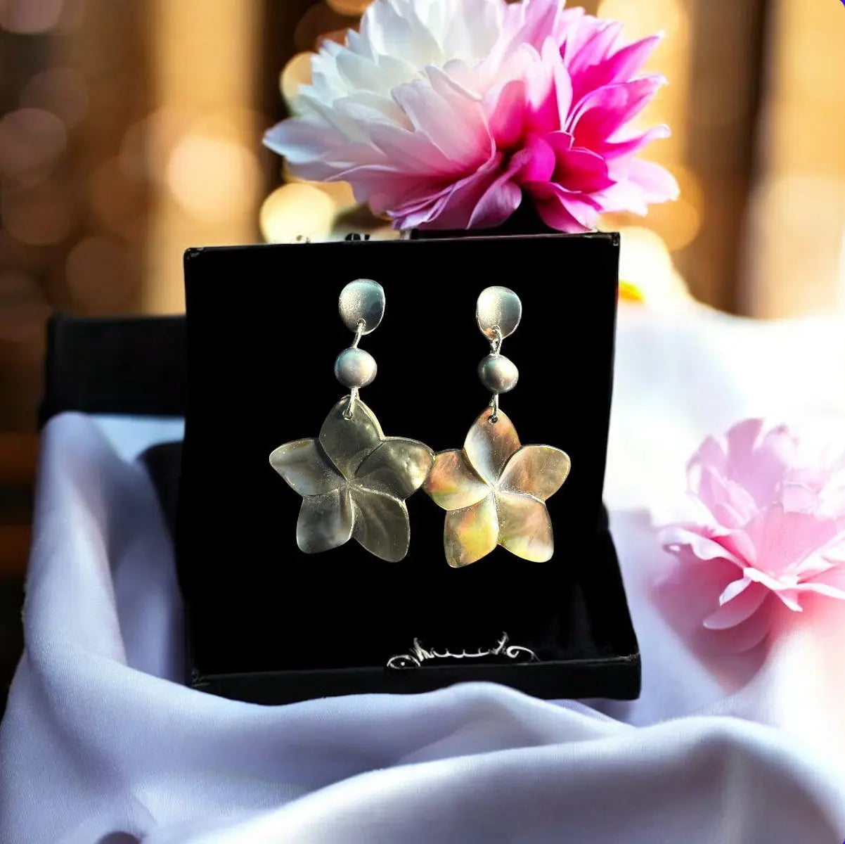 Mother of Pearl Seashell Earrings | Ocean-Inspired Jewelry MehrArt collections