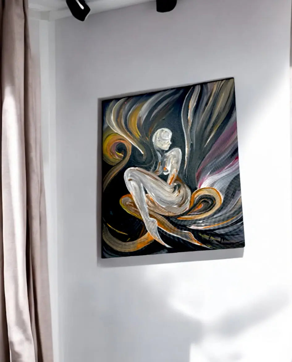 Abstract Female Figure Painting on Canvas  Modern Minimalist Wall Art MehrArt collections