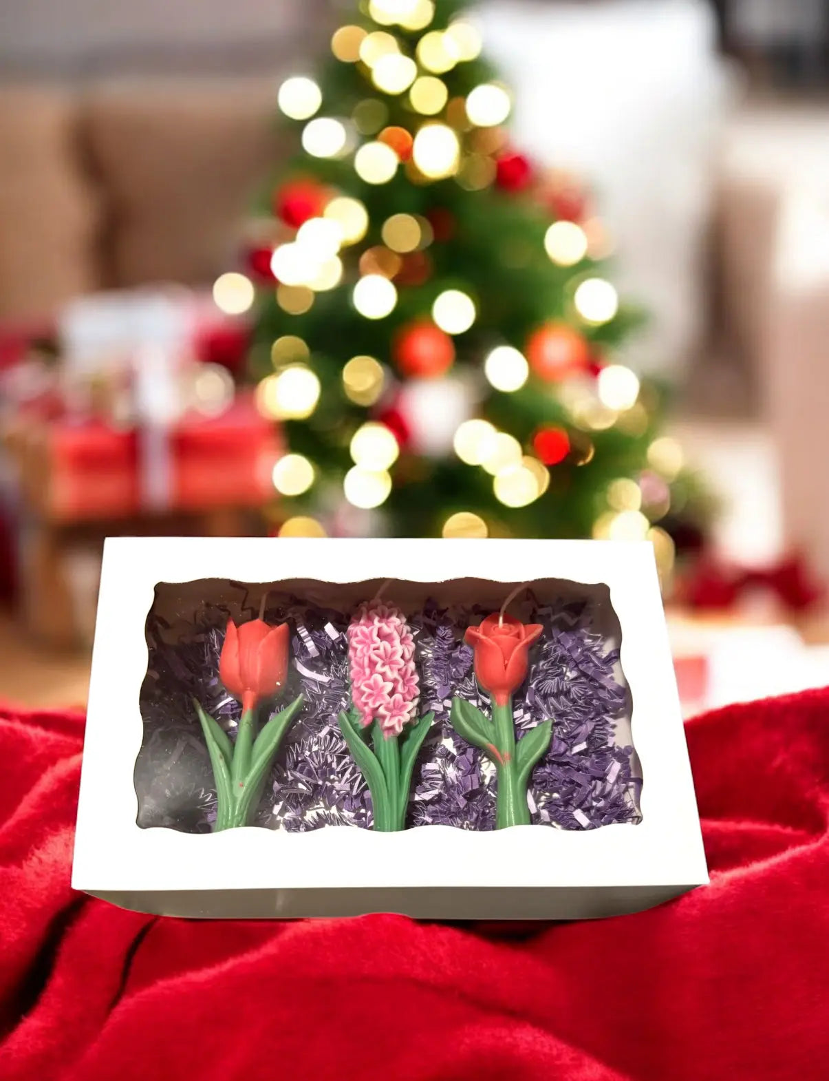Floral Beeswax Candle Gift Box - MehrArt collections