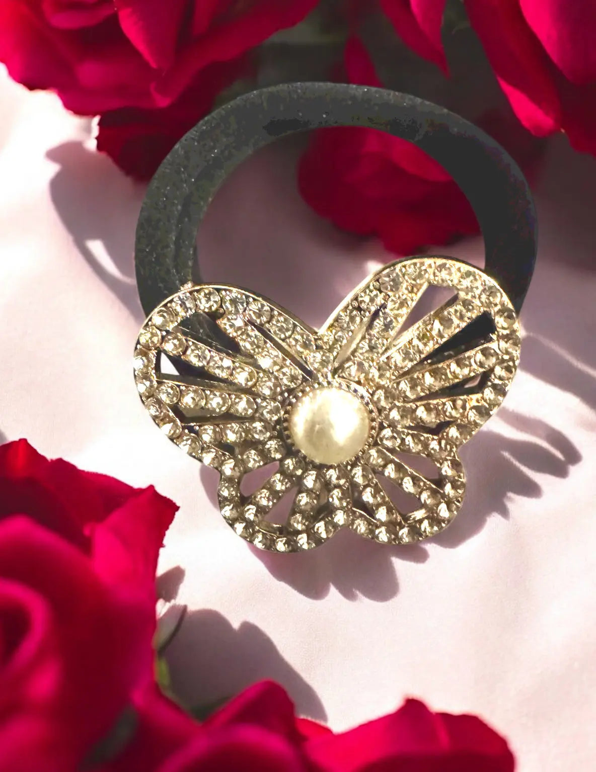 Elastic  sparkly butterfly hair tie - MehrArt collections