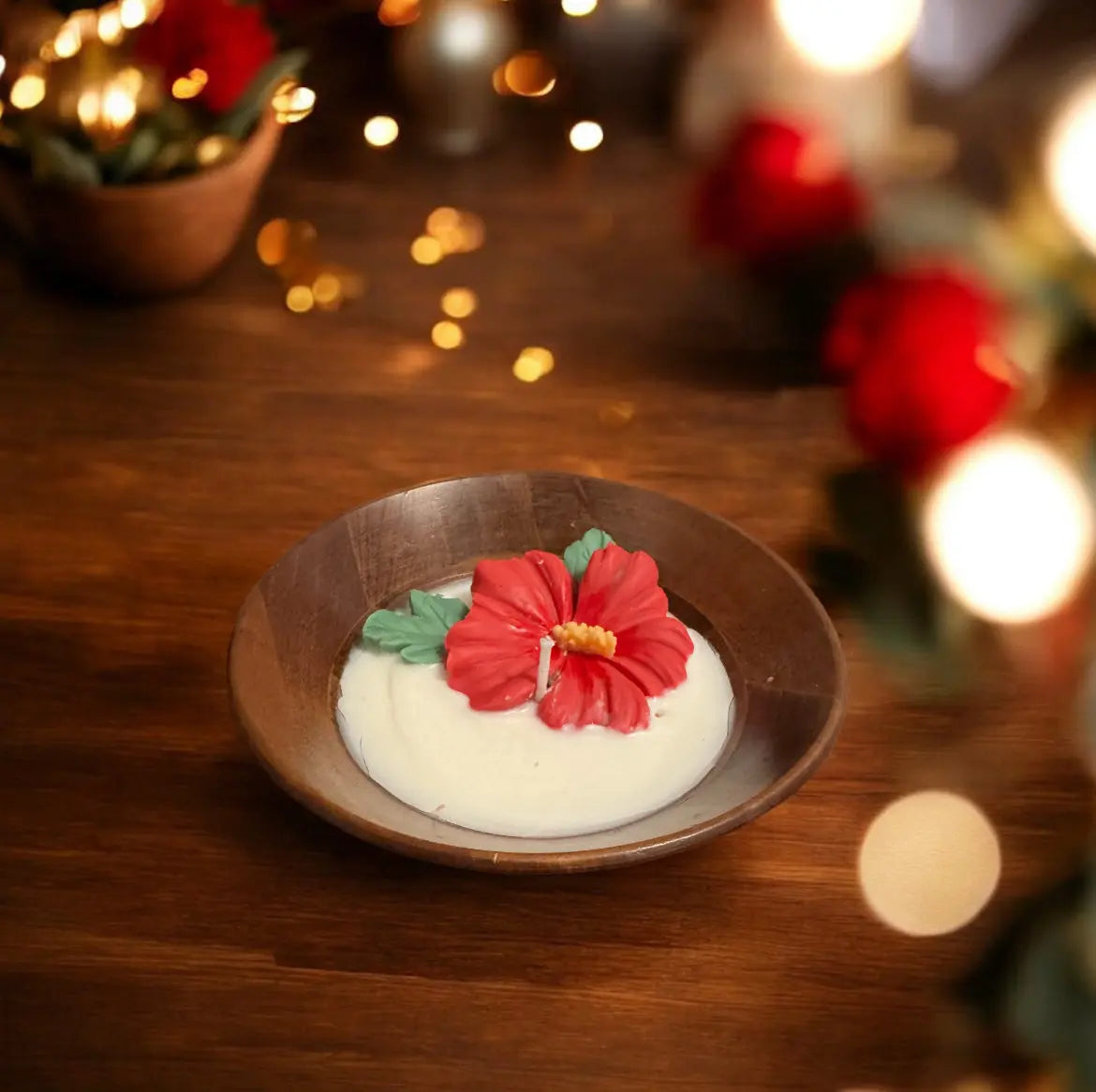Natural Beeswax floral Candle - MehrArt collections