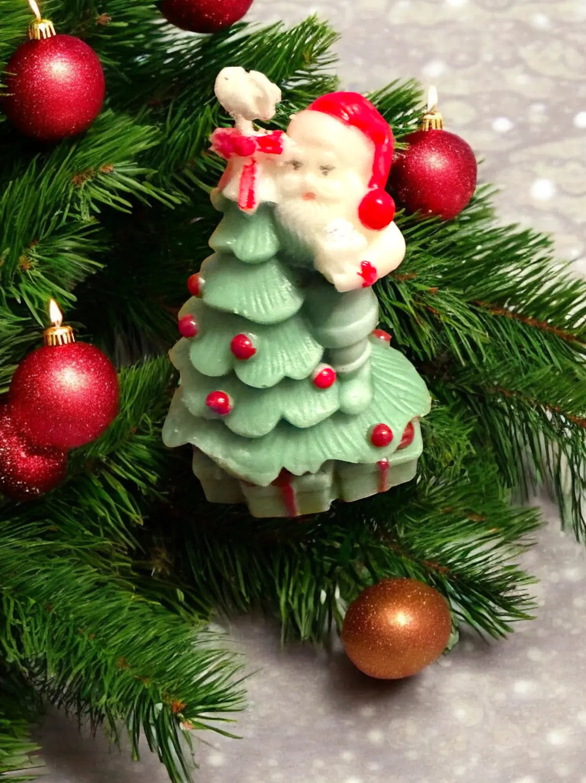 handcrafted Christmas candle beeswax
