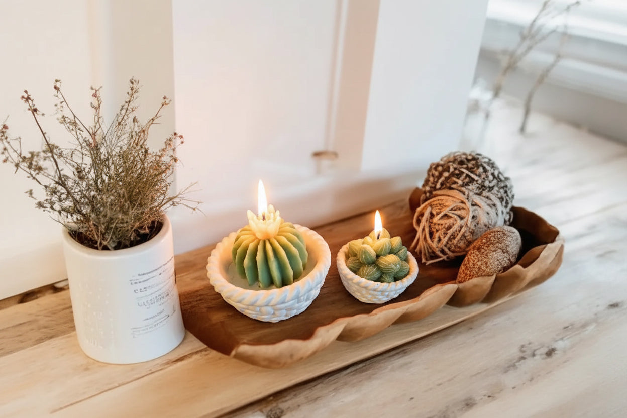 Succulent candles-MehrArtcollections 