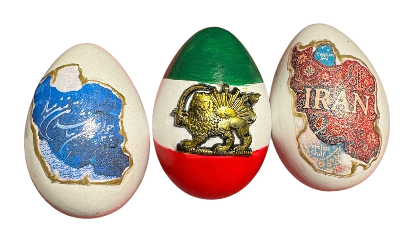 Nowruz Ian Flag , Iran map Eggs – Haft Seen Table Decor