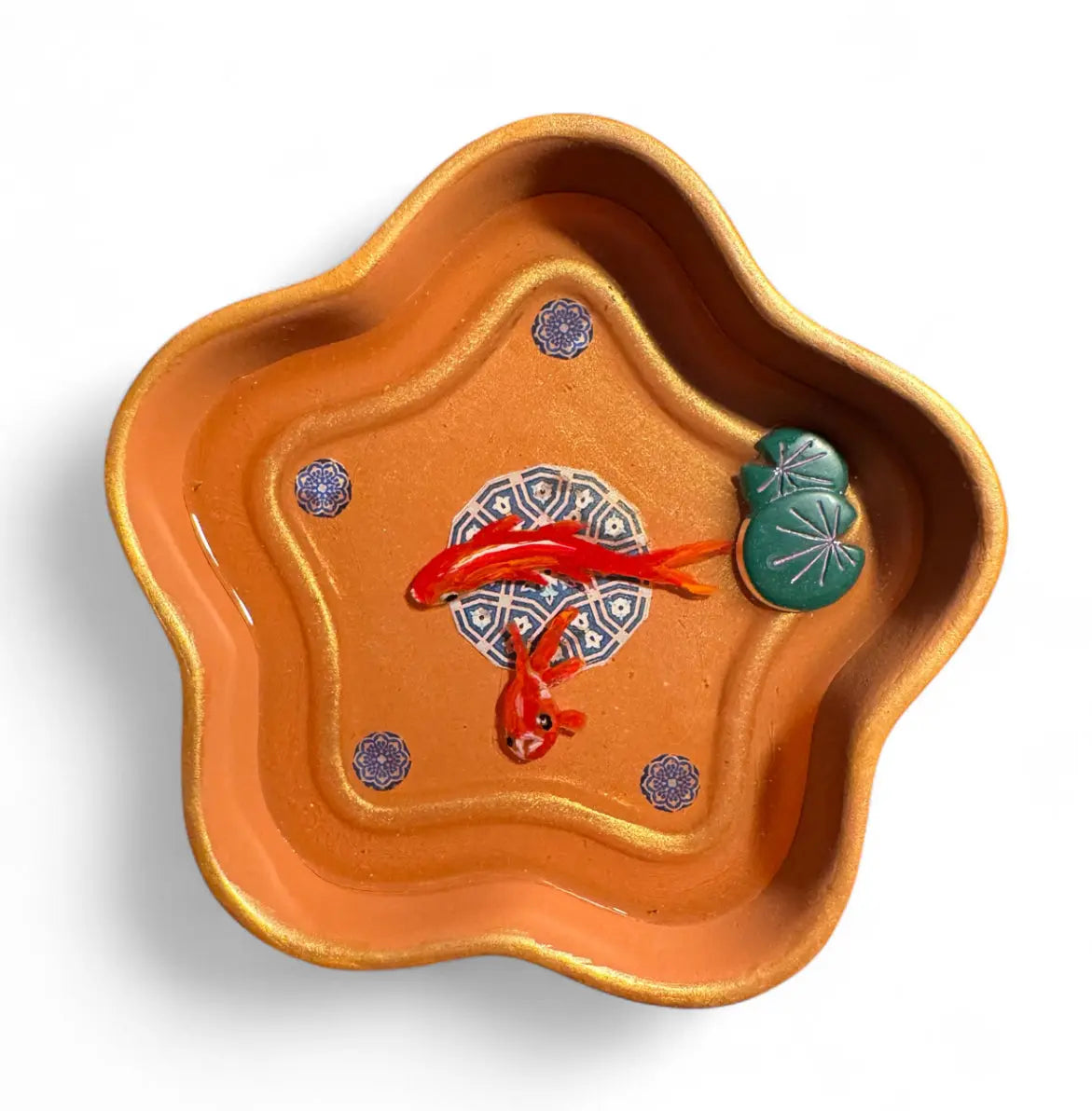 Goldfish Resin Pond Art | hand painted goldfish pond decor - MehrArt collections