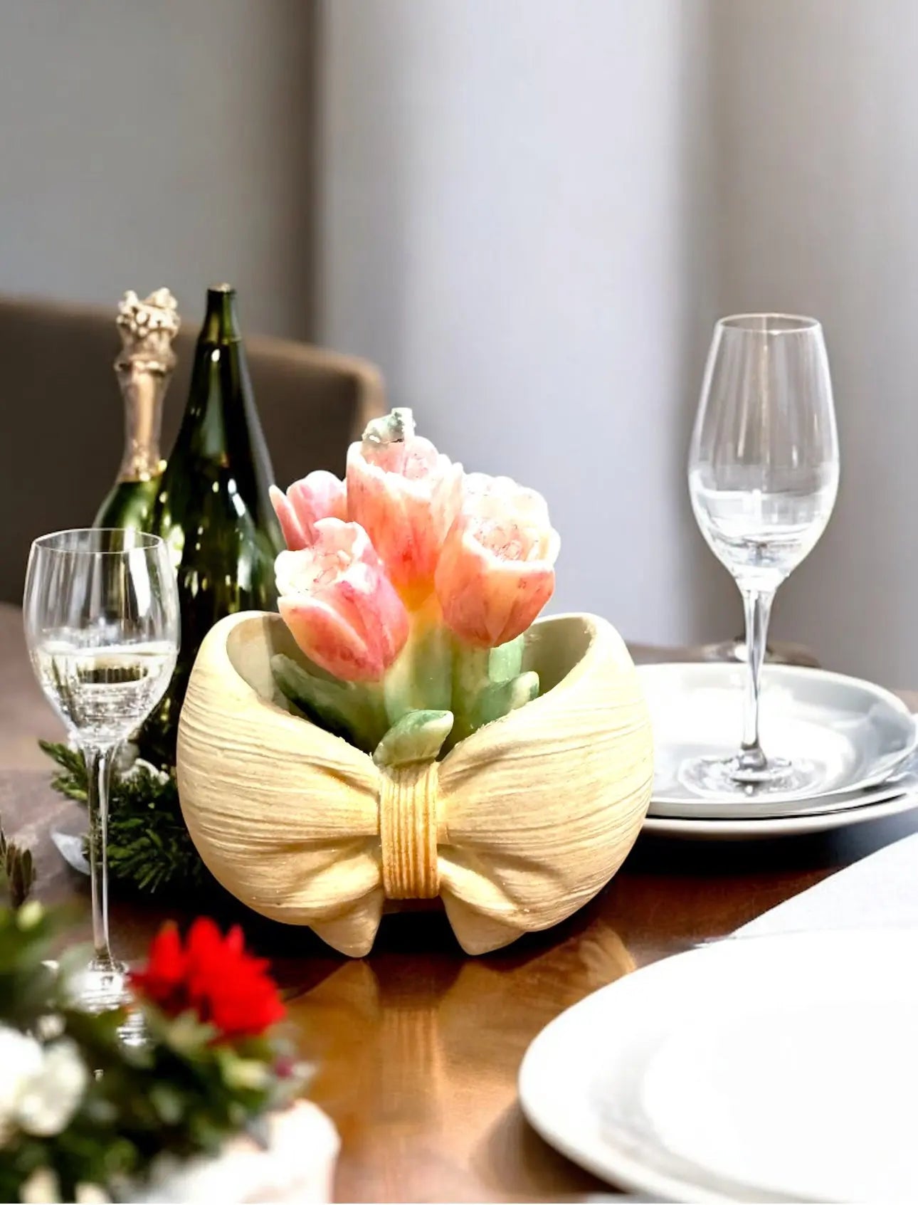 Beewax tulip bouquet candle MehrArt collections