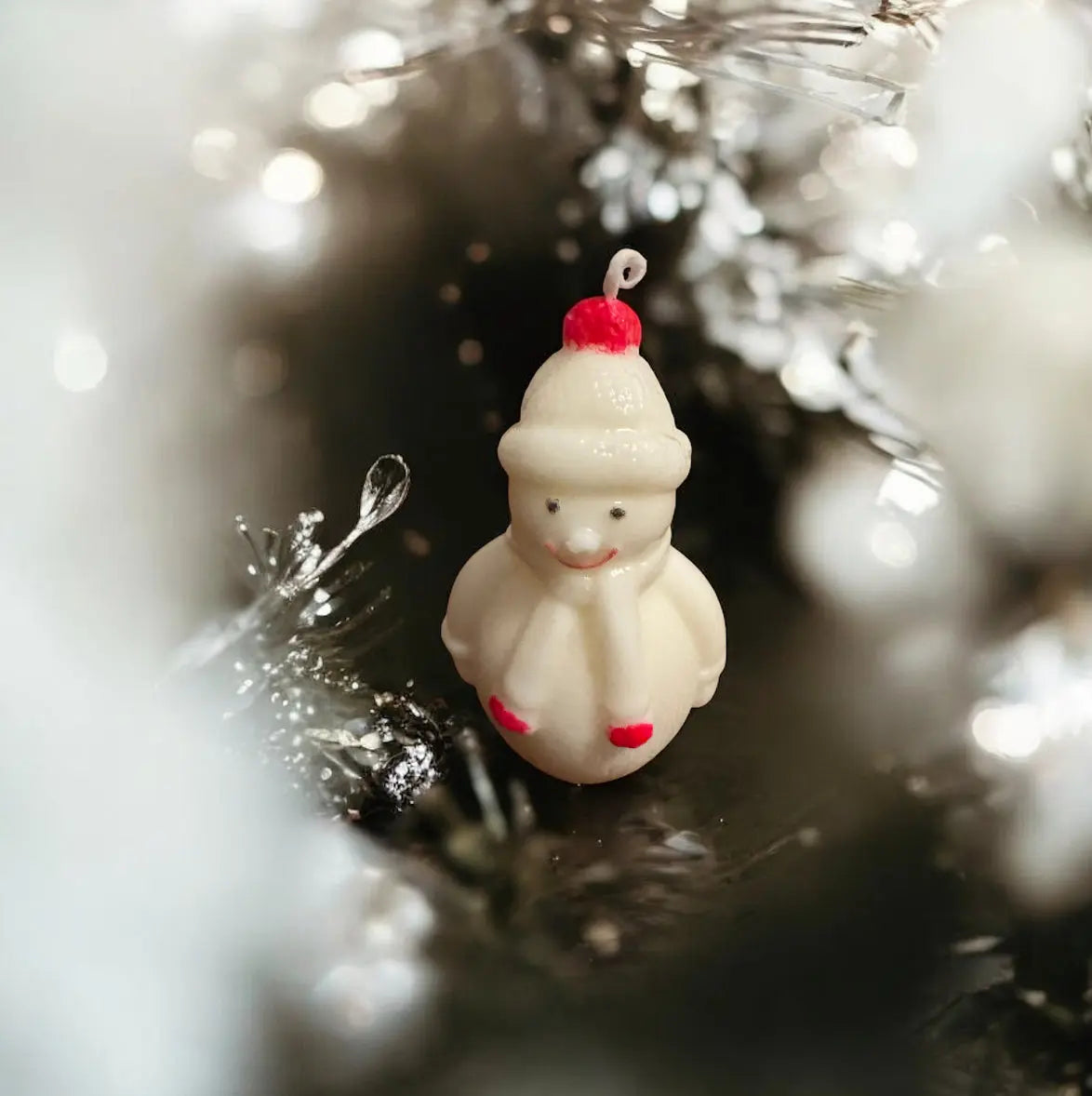 Whimsical Snowman Beeswax Candle| Holiday decoration - MehrArt collections
