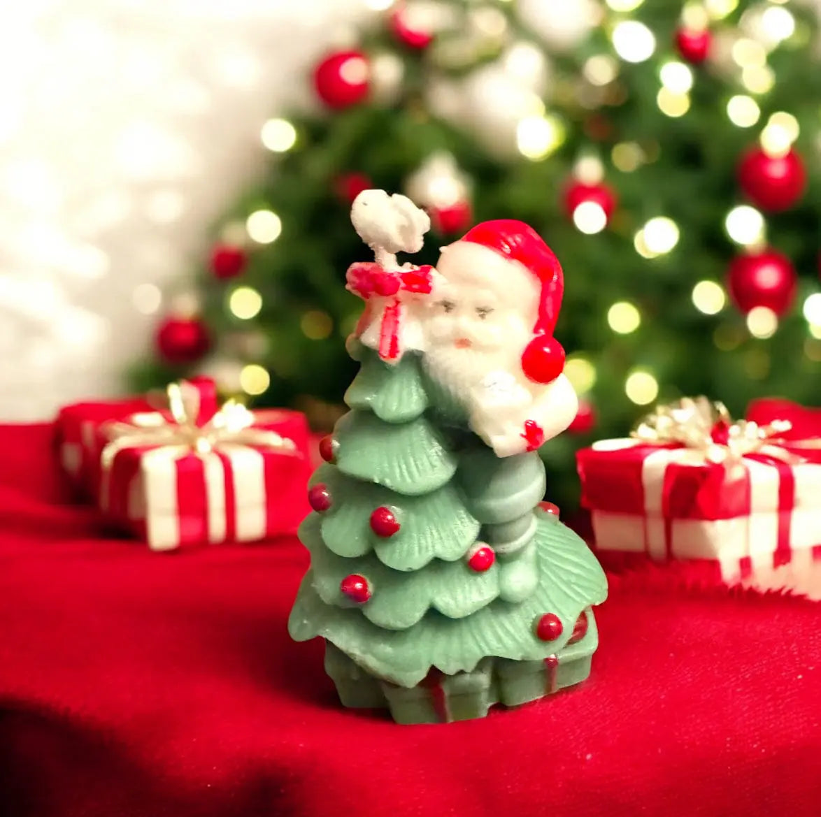 handcrafted Christmas candle beeswax