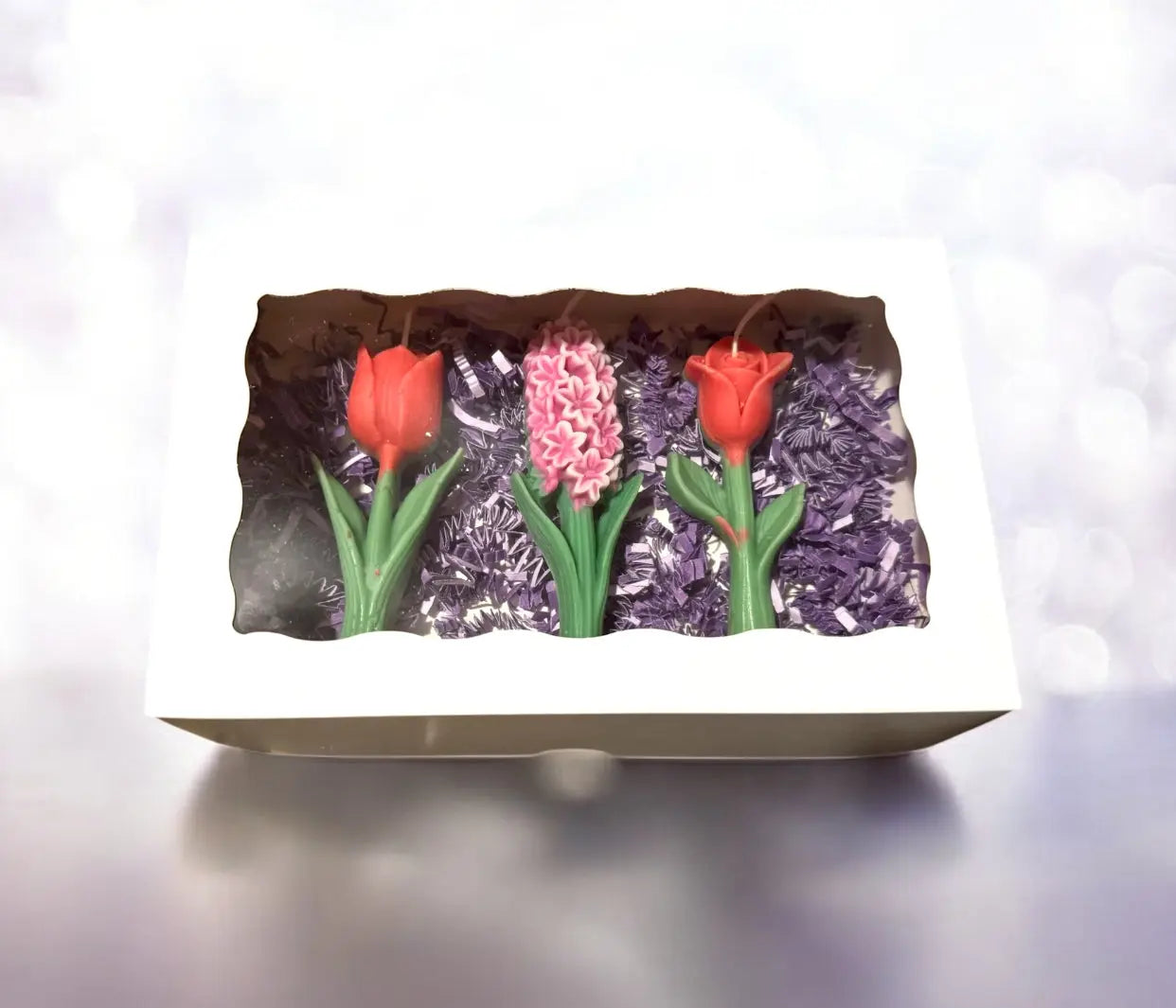 Floral Beeswax Candle Gift Box - MehrArt collections