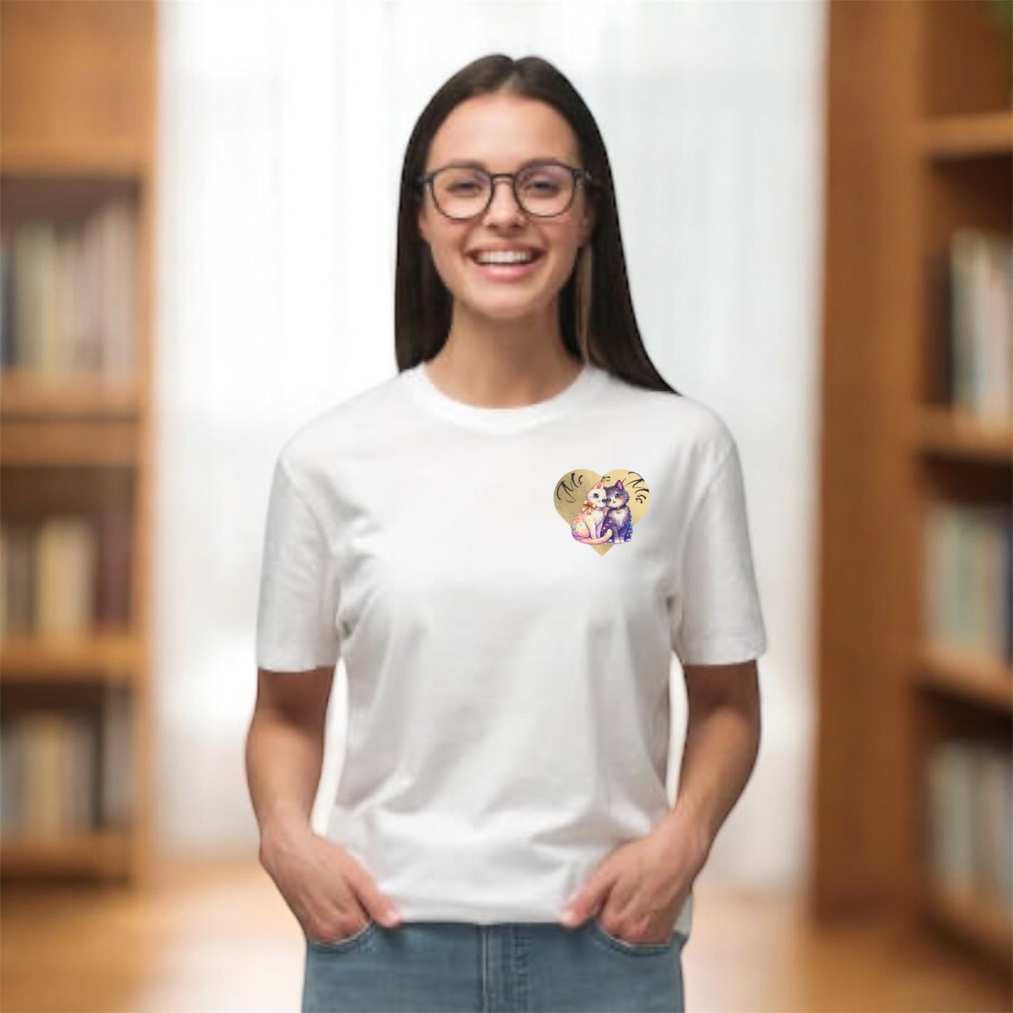 Heart Paw Print T-Shirt — Cute Cat & Dog Love Graphic Tee