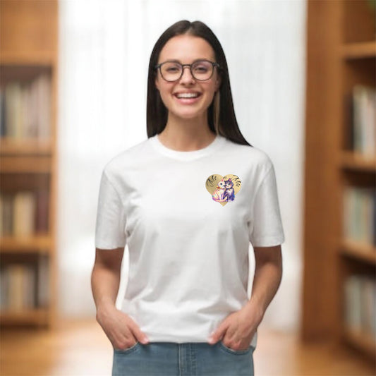 Heart Paw Print T-Shirt — Cute Cat & Dog Love Graphic Tee