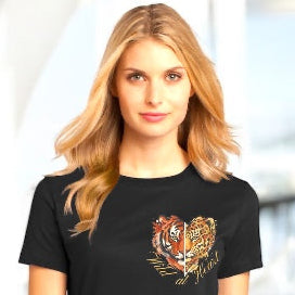 Wild at Heart T-Shirt — Watercolor Leopard Heart Graphic Tee