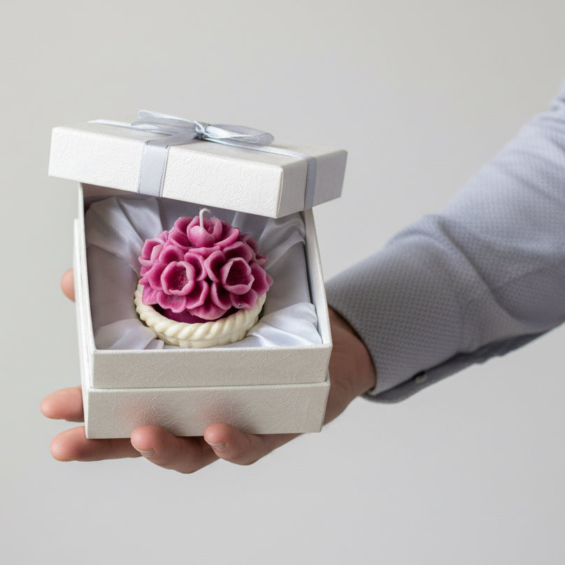 Beeswax hydrangeas Candle gift for her