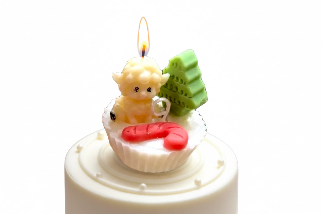 sheep Candle Favors: Christmas Sheep Baby Shower Candle