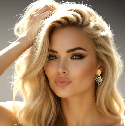Golden earrings-Mehrartcollections 