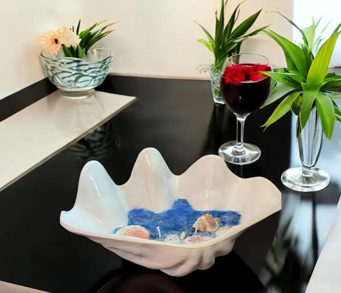 Seashell Candle: Beach Wedding Favor, Nautical Home Decor MehrArt collections