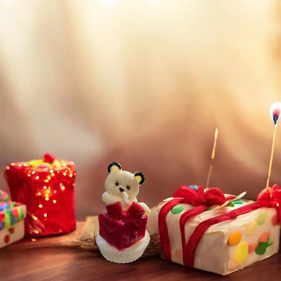 Candle Favors: Teddy Bear Candle Baby Shower Favor - MehrArt collections