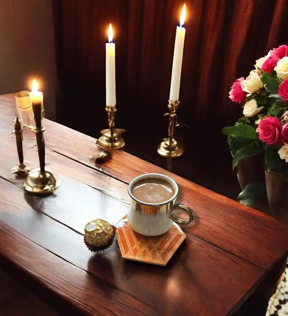 Resin Wood Coasters set  | Handmade Food Safe MehrArt collections
