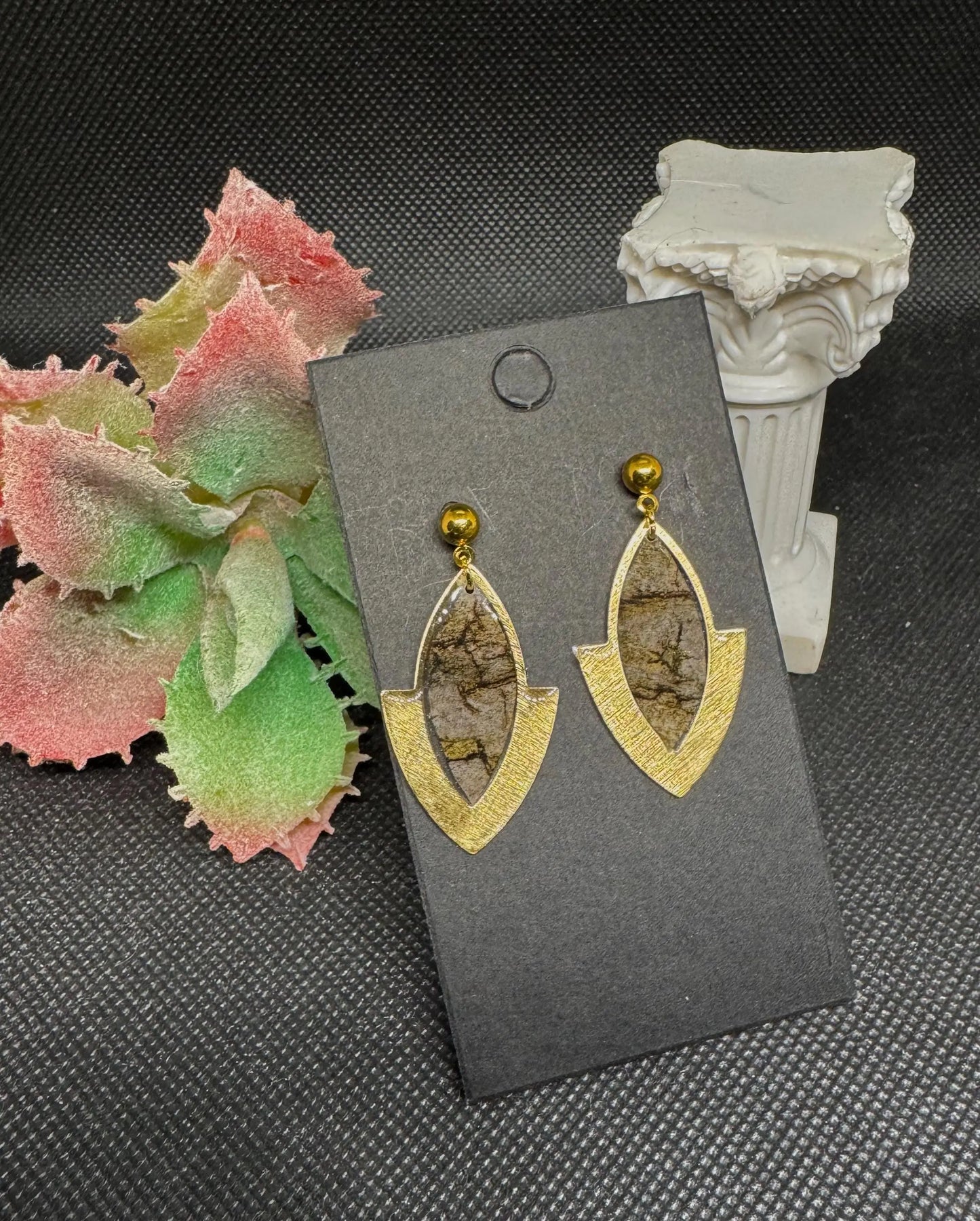 "Lightweight Handmade Resin Dangle Earrings – Birthday Gift for Her – Unique Gift for Women – Colorful Statement Earrings"