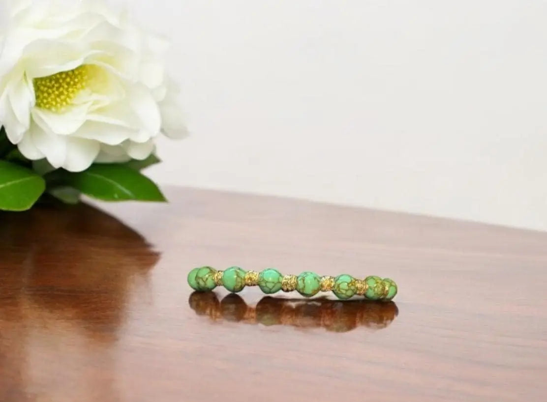 Turquoise Stretch Beaded Bracelet MehrArt collections