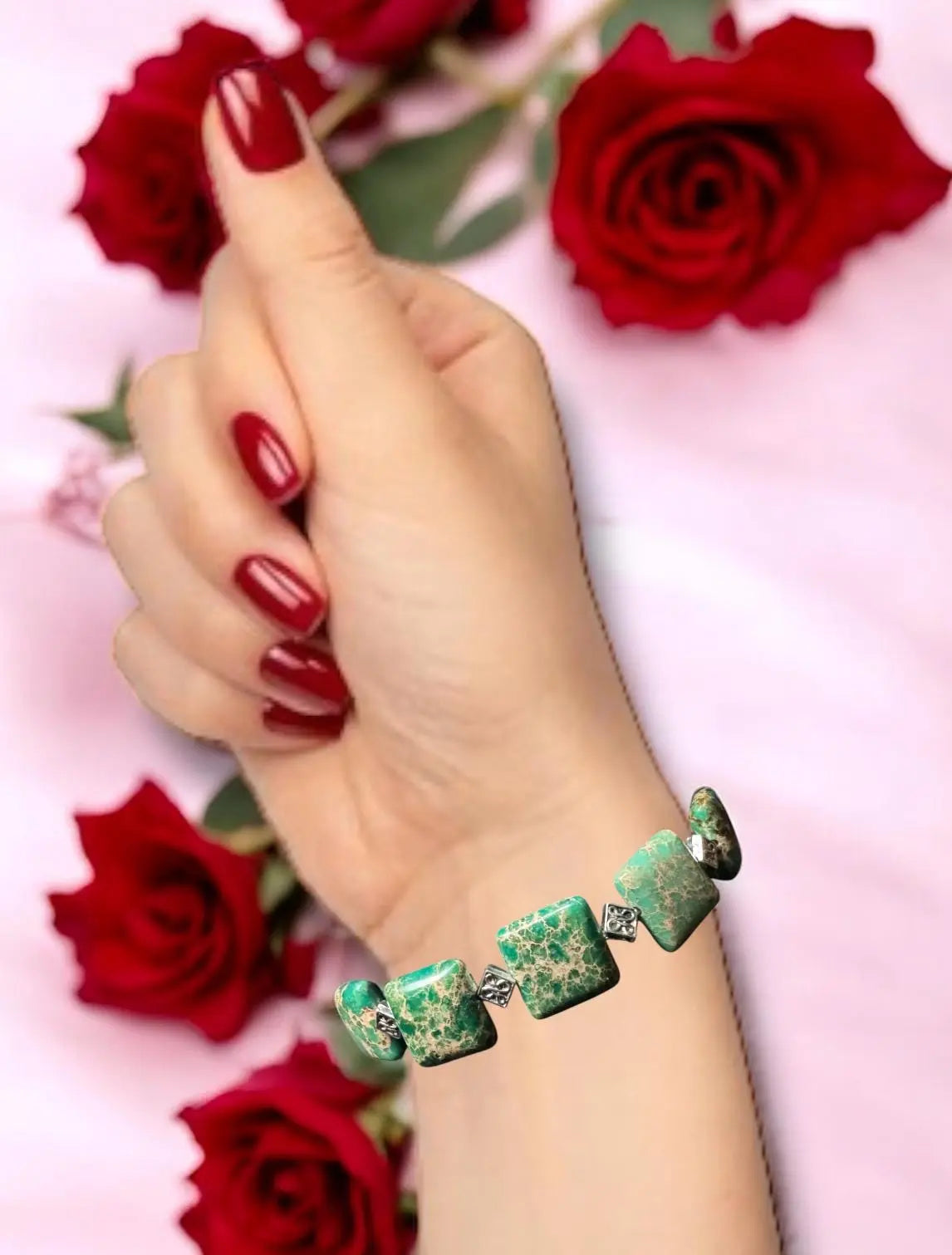 Square Jasper Boho Healing bracelet MehrArt collections