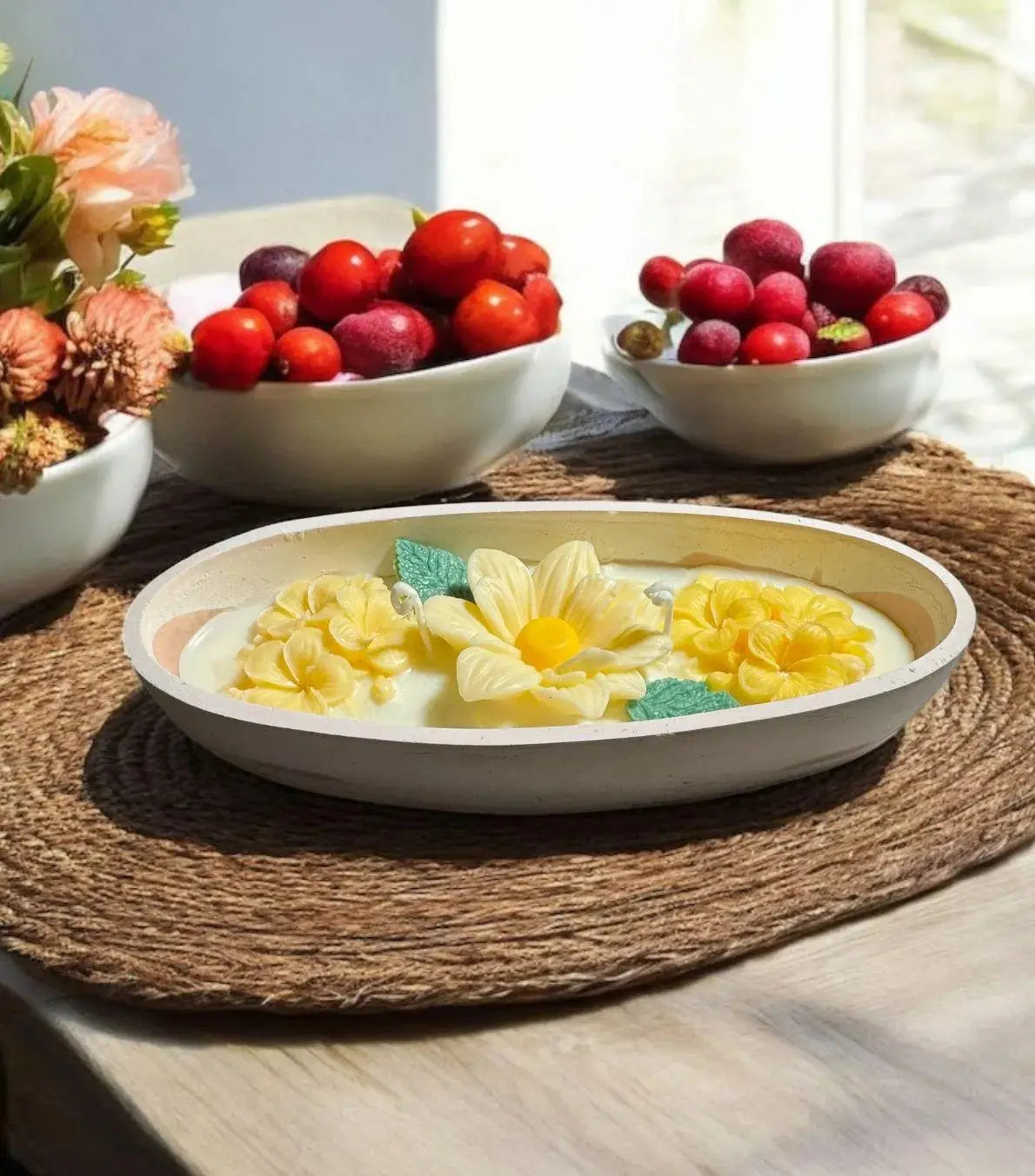 Artisan flower Beeswax Candle, Premium Gift, Unique Candle, Handmade Candle, Birthday gift, housewarming Gift, Wedding Decor MehrArt collections