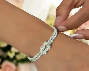Crystal Diamond Knot Bracelet MehrArt collections