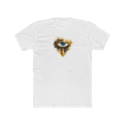 Mystic Blue Eye Graphic Tee — Golden Paint Splash